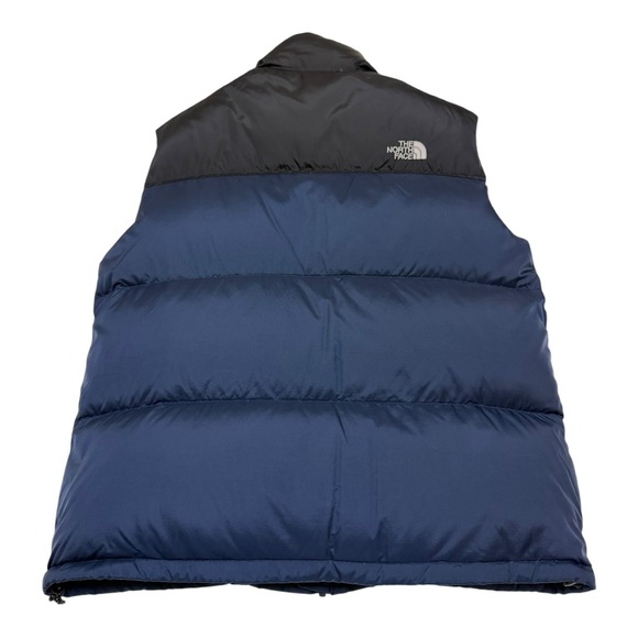 The North Face Men's 700 Fill Goose Down Black & Blue Puffer Vest - Size Large - Picture 3 of 15